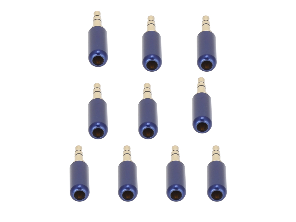 Conjunto de 10 Plugues Estéreo AQUAFORGE banhados a ouro, 3,5 Mm
