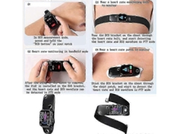 Monitor De Glicemia Saúde Smart Watch Ecg + Ppg Medição De Pressão Arterial Ip68 Esporte À Prova D'água Smartwatch Monitor De Frequência Cardíaca
