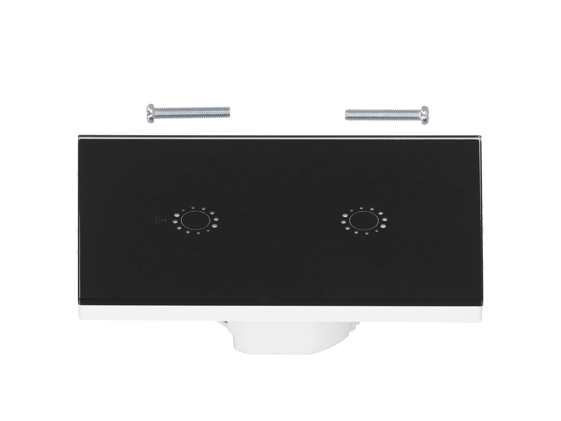 Interruptor inteligente LED Wi-Fi 2 gangues com controle por voz Alexa | S/MARCA