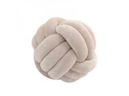 2026 almohada Redonda Knotted Suave Decoración Hogar Almohadón Plush Hecho a Mano 7.9x7.9in Marrón Claro