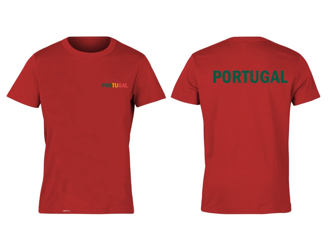 T-shirt TOPBRANDS Portugal Fanático Vermelha (L)