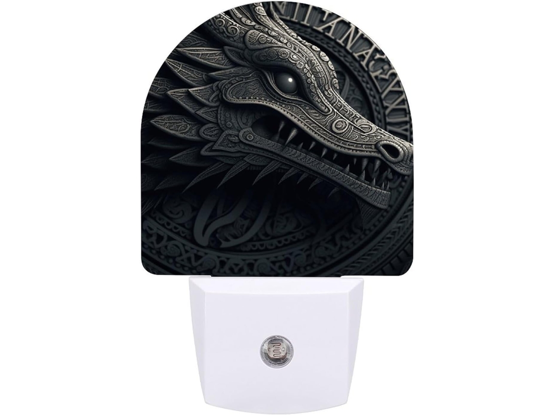 Luz Noturna Com Design Entalhado Chinês Dragão, Luz Noturna Led Com Sensor, Luz Branca Suave,