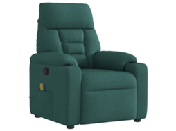 Poltrona de massagens reclinável VIDAXL Verde Tecido