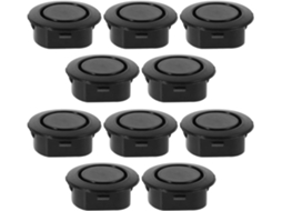 Protetores de para-choque automotivos, 10 peças, protetores de plástico Preta para para-choques de 25-26 mm