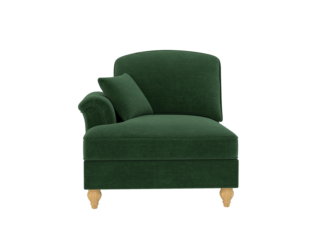 Sofá Modular Chenille Lsf Acabamento Verde