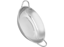 Frigideira Wok De Aço Inoxidável De 32 Cm Com Alça Dupla Frigideira Wok De Aço Inoxidável De 32 Cm Com Alça Dupla, Ideal Para Cozinhar Gokoco