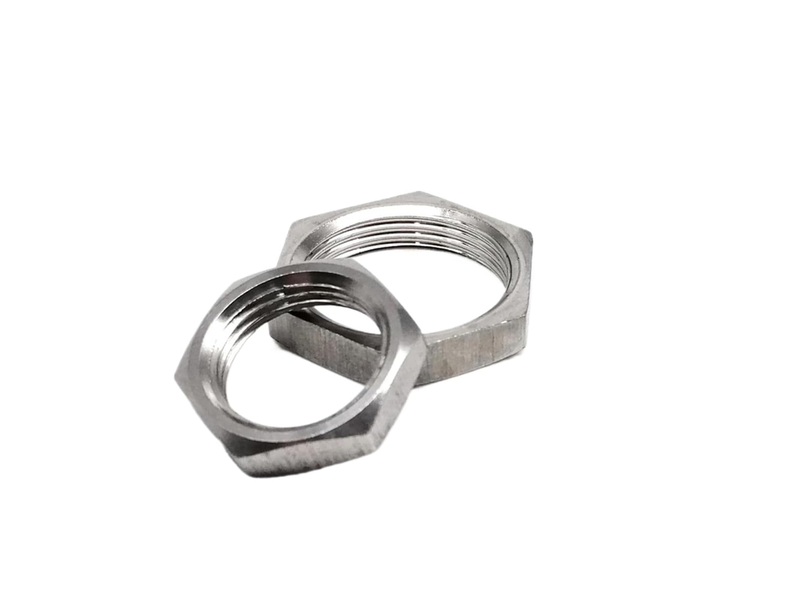 Porca Sextavada Fina De Aço Inoxidável 304 A2 Com Rosca Passo 1 Mm E