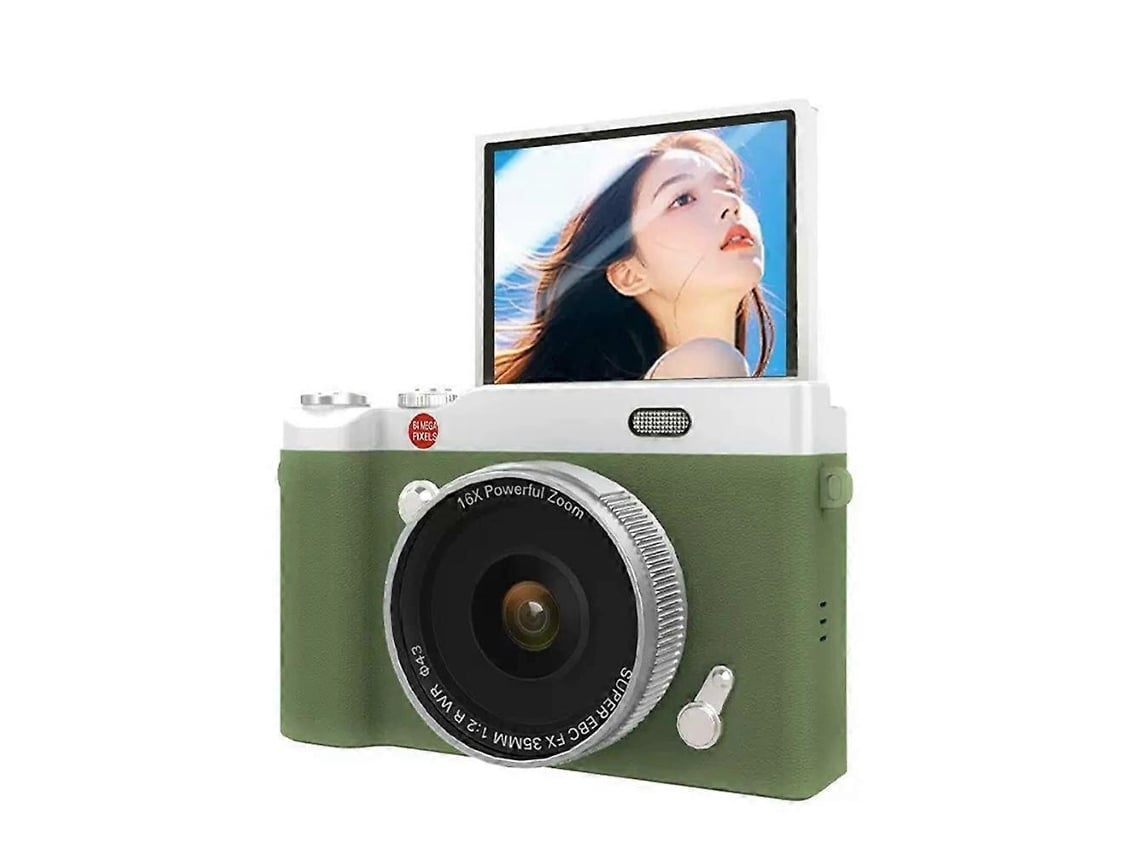 Câmara Digital Compacta 1080p Com Zoom 16x E Ecrã De 2,4 Polegadas Para Fotografia Iniciante