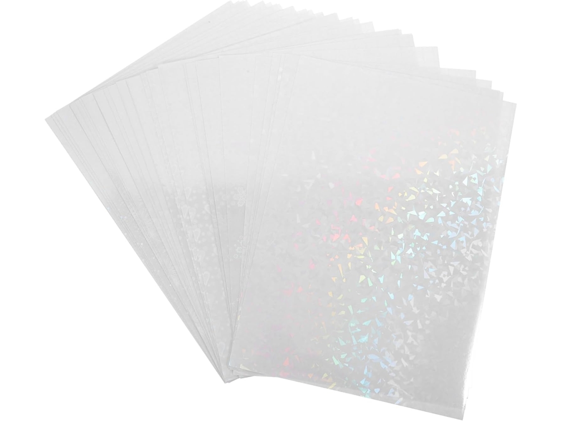 Bestyash 30 Peças De Papel Autocollant Holográfico Filme Transparente Adesivo Para Decoração Diy Compatível