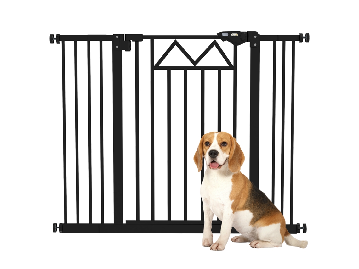 Barreira Extensível Para Animais Com Duplo Bloqueio Preto
