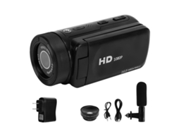 2026 câmera de Vídeo 1080p para Vlogging com Tela Giratória, Câmera Digital Hd e Zoom Digital