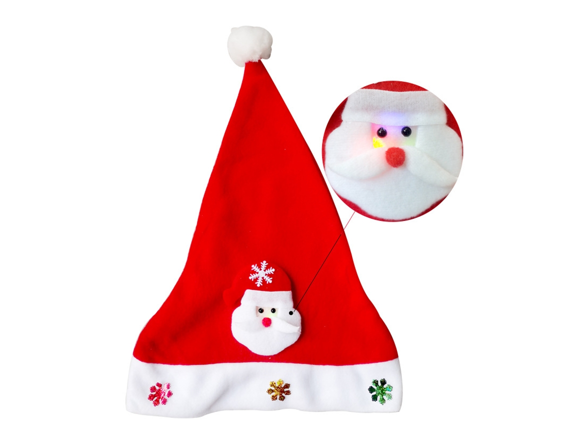 Decorações De Natal, Chapéu De Natal De Desenho Animado, Tecido Não Tecido Vermelho Brilhante, Estilo Presente De Natal, 12 Peças. Yunzii