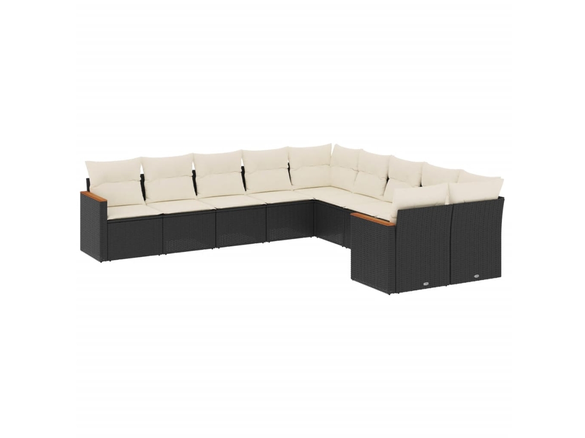 Garden Sofa Set, Garden Sofa Sets Vidaxl Preto Rattan / Vime (n/a)