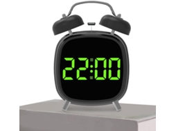 Despertador Portátil Com Temporizador, Luz Led E Som