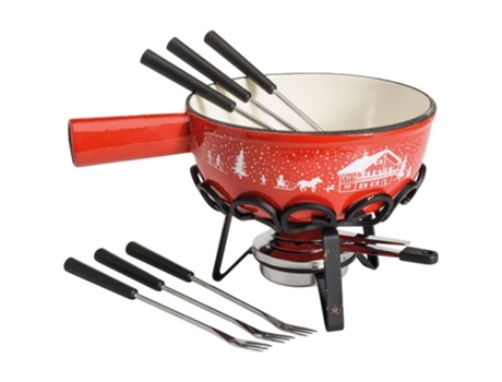 Conjunto de Fondue 6 Garfos Vermelho Sh-C20R TABLEANDCOOK