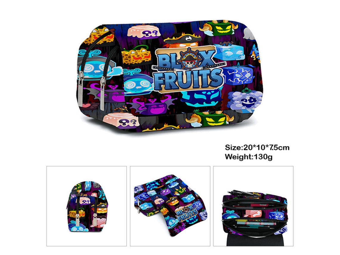 Mochila Miraflow 3D Fruits Blox para estudantes, tendência da moda, mochila escolar com capacidade para desenho animado, atividades ao ar livre