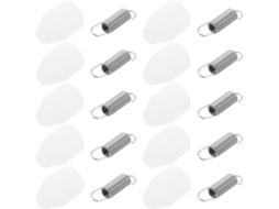 Conjunto Zerodeko Com 10 Tampas De Mola, Mecanismo Preciso E Fácil Limpeza, Em Aço Inoxidável E Plástico, Para
