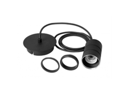 Conjunto de pingentes retrô, preto industrial E27 2m Calex