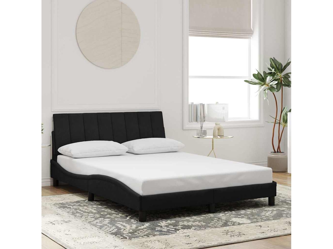 Vidaxl Estrutura De Cama Sem Colchão Hanko 120x200 Cm Veludo Preto