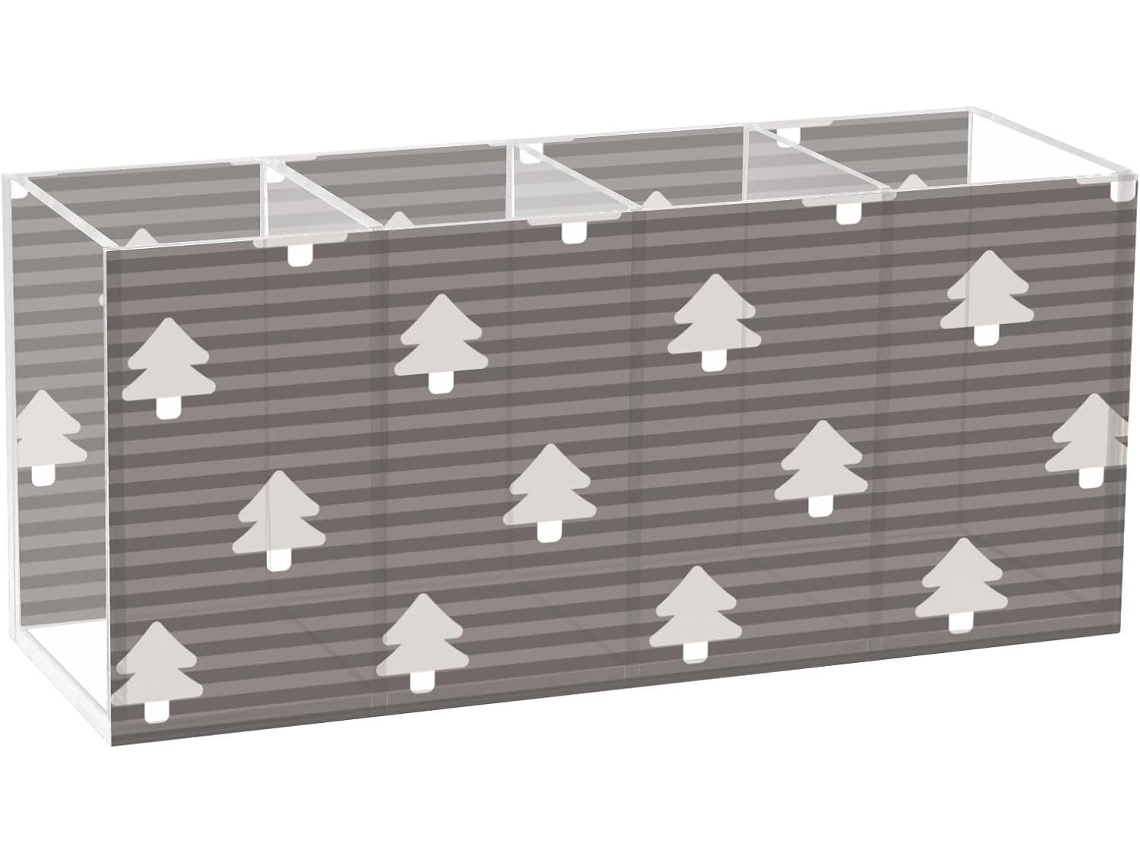 Porta canetas Acrílico Frodotgv para Mesa, Design Fofo de Árvore Natal, Dispensador Lápis Sala Aula, Porta pin