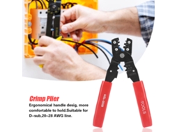 Ferramenta De Crimpagem Laxiscreed Para Cabos 20-28 Awg, Aço Inoxidável, Para Cravar E Descarnar Fios