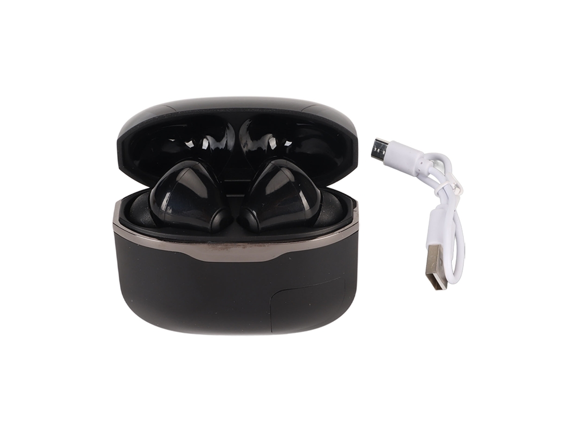 Aetheria fones de Ouvido Sem Fio Bluetooth 5.0 Led 24hrs Hifi Esportivos com Tela Digital Preto