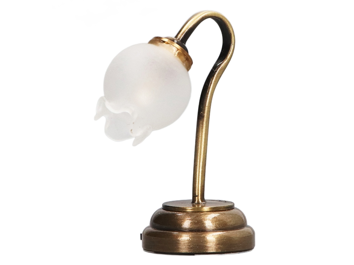 Lâmpada De Mesa Miniatura 1:12 Flor Iluminação Suave Modelo Casinha De Bonecas