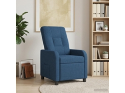 Vidaxl Reclinável Azul Tecido