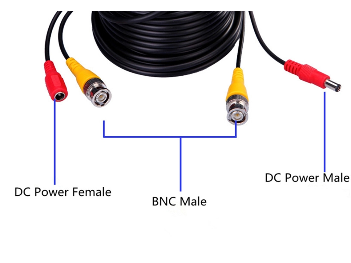 65ft Bnc Dc Connector Video Power Siamese Cable 4pcs/lot For Cctv Camera Dvr LAXISCREED