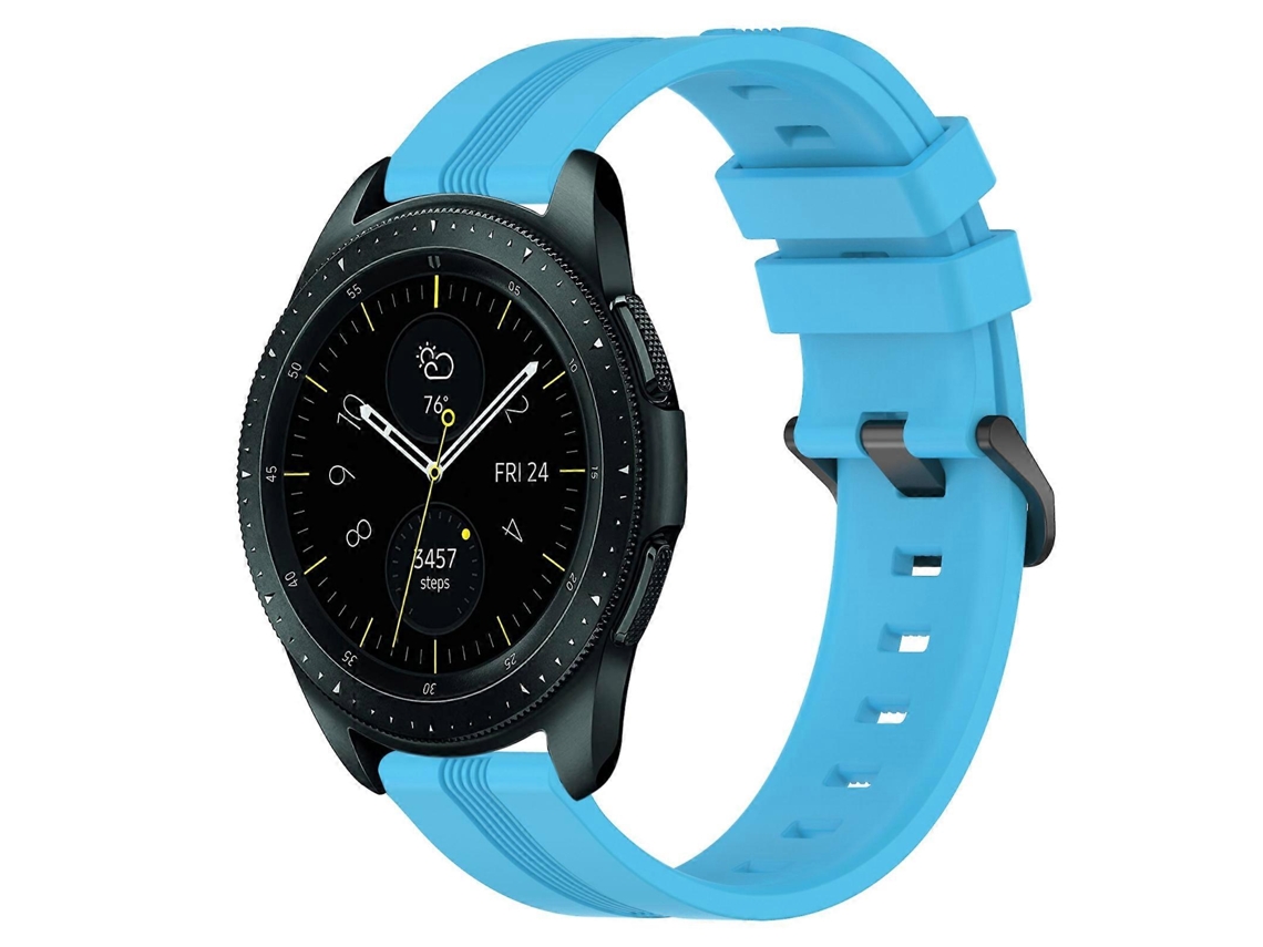 Pulseira De Silicone Listrada Côncava Para Samsung Galaxy Watch 42mm 20mm