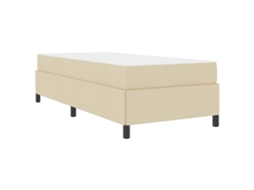 Conjunto 1 Cama Box Vidaxl Castanho-acinzentado Tecido (90 X 190 Cm)