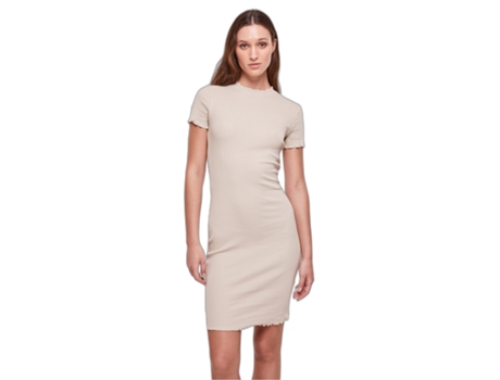 T-Shirt com Nervuras Vestido de Mulheres de Tamanho Grande Urban Classics (Tam: 3XL)