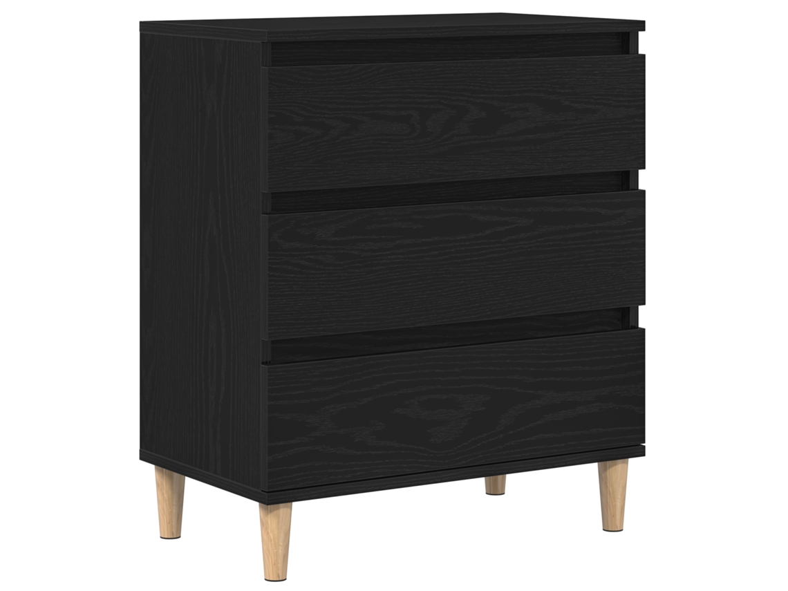 Conjunto 1 Estante De Armazenamento Vidaxl Preto Derivados De Madeira (60 X 35 X 70 Cm)