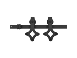 Ferragens Para Porta Deslizante Vidaxl Preto Aço (183cm)