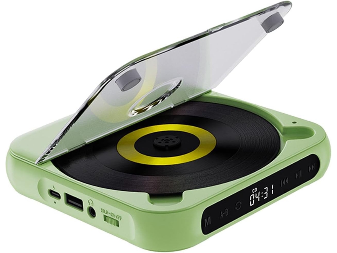Leitor Cd Portátil E Fácil De Usar, Com Bateria Recarregável, Tela Lcd, Som Incrível, Ideal Para Amantes De