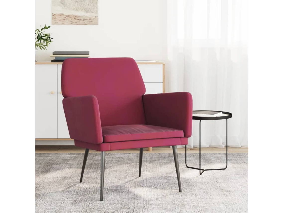 Armchair, Armchairs Vidaxl Vermelho Veludo