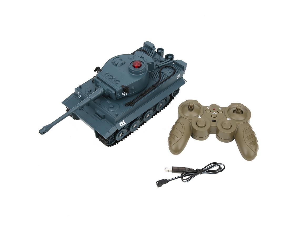 Tanque Controle Remoto 2.4g 1/30 Brinquedo Azul