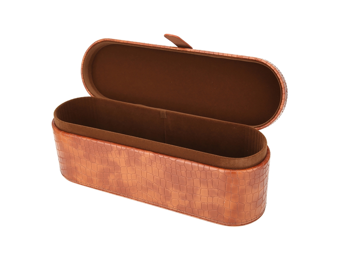 2026 caja de Almacenamiento Portátil de Piel Pu para Secador de Pelo Supersoni Hd01 (marrón)