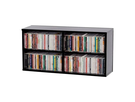 Glorioso Caixa De Cd 180 Casinha De Armazenamento 180 Cd Acabamento Preto Glorious Dj