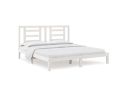Estrutura de Cama Super King MAISON EXCLUSIVE em Pinho Maciço Branca 180x200 cm