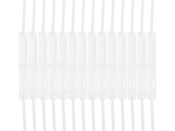 Clips de papel de plástico para documentos, 50 unidades, brancos, com 2 furos para artigos de papelaria e materiais escolares.