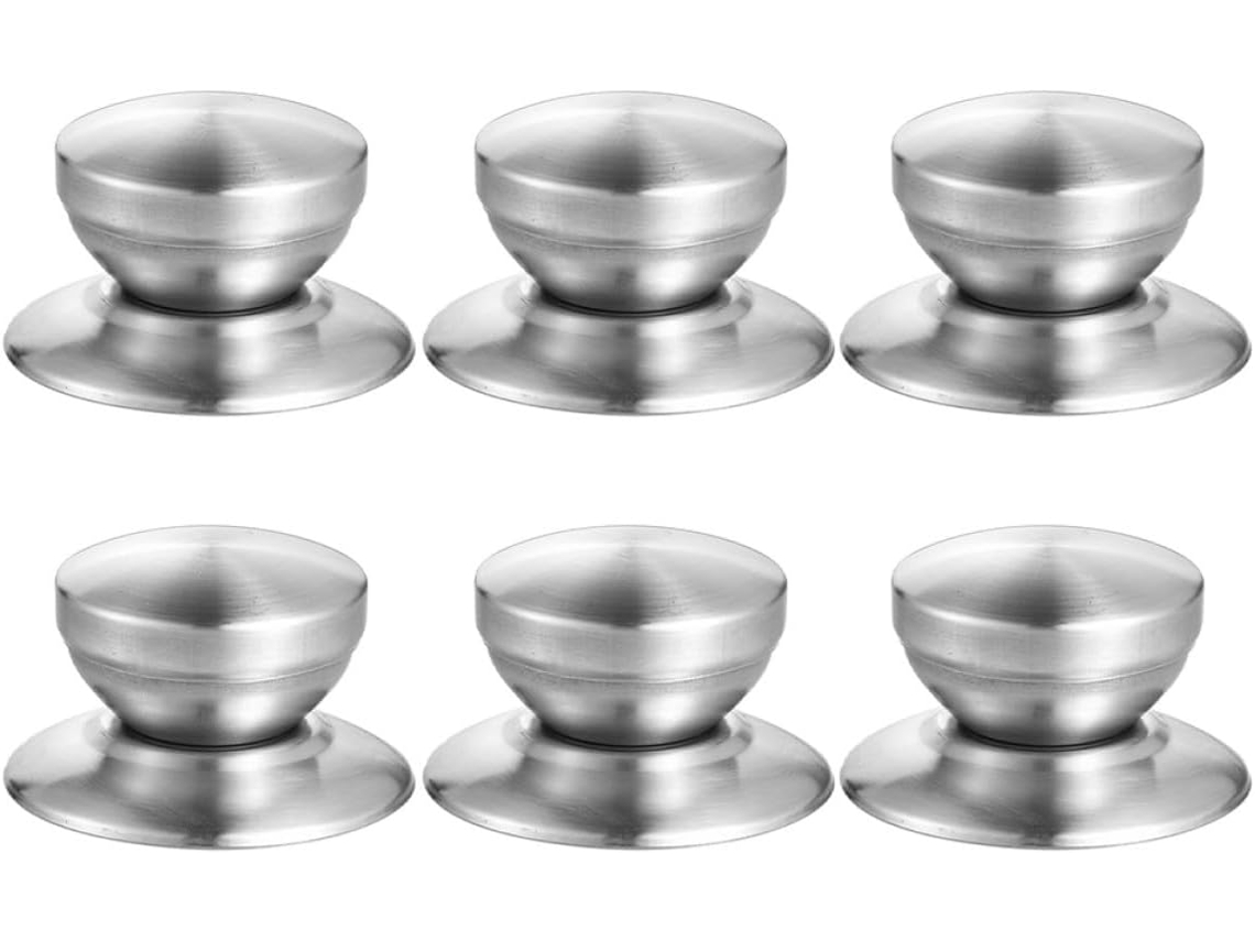 Conjunto De 6 Puxadores De Aço Inoxidável Para Tampas De Panelas, Com Alças Resistentes Ao Calor, Ta Gokoco