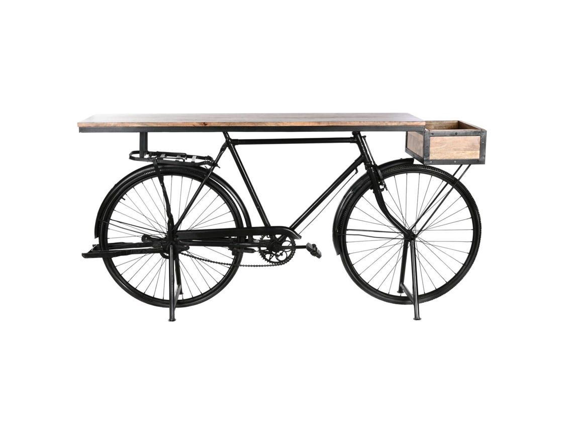 Console ALEXANDRA HOUSE LIVING em ferro com alça para bicicleta, 195x40x91cm