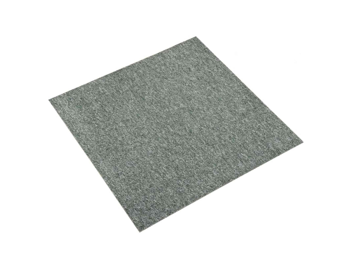 Conjunto 20 Placas De Carpete Vidaxl Verde Polipropileno (50 X 50 Cm)