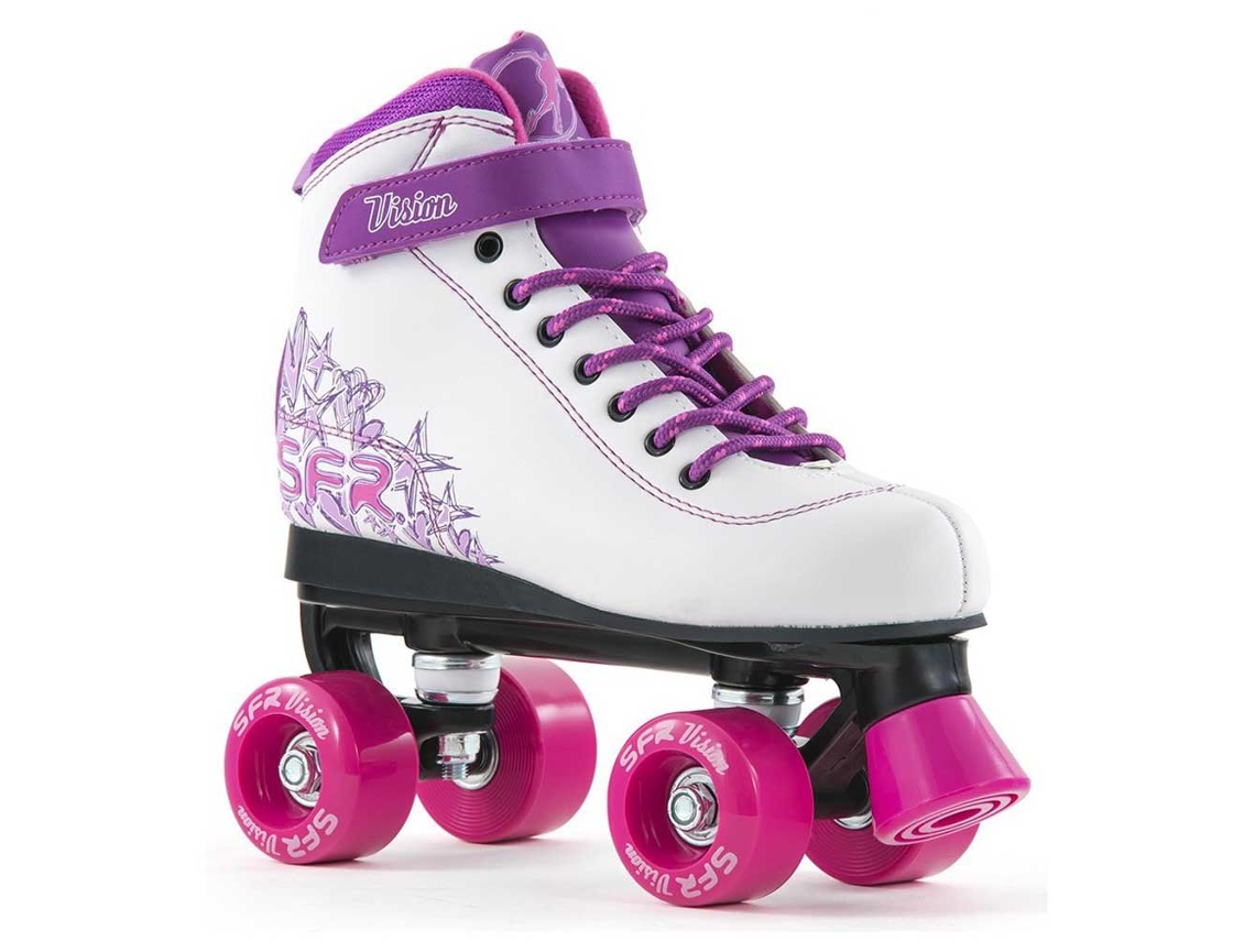 Patins 4 Rodas Vision Ii Branco Roxo Eu 32Sfr Skates