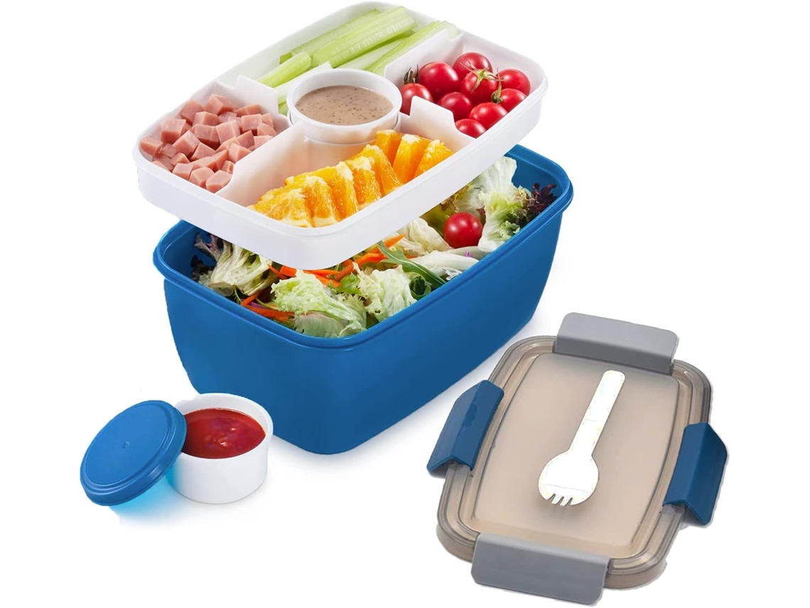 Lancheira Bento 2000ml com Talheres, Sem BPA ZYBLSSBB