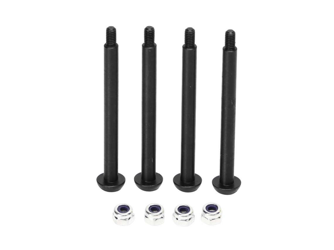Mali 4pcs Pino de Hinge Inferior Traseiro de Aço e Alumínio com Porca M3 para Arrma Série 1/7 1/8 Preto
