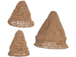 Conjunto de 3 Peças de Decoração Suspensa em Corda Trançada, Difusor de Luz Suave Artesanal em Juta Natural para Restaurantes. SFUSHOS