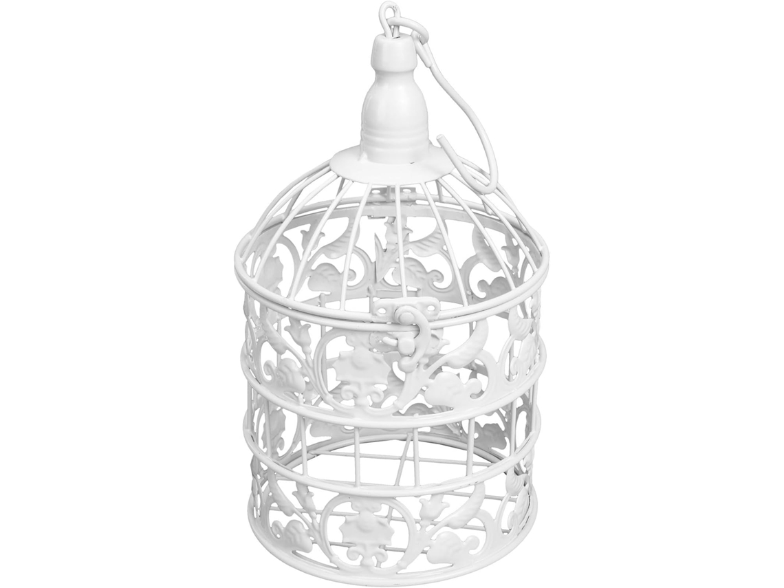 Gaiola Pássaros Branca Delicada Única Estilo Europeu Elegante Decorativa Escritórios Casamentos GOKOCO