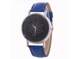 Reloj De Pulsera Analógico De Cuarzo Con Correa Pu Para Mujer Y Hombre (azul Real)